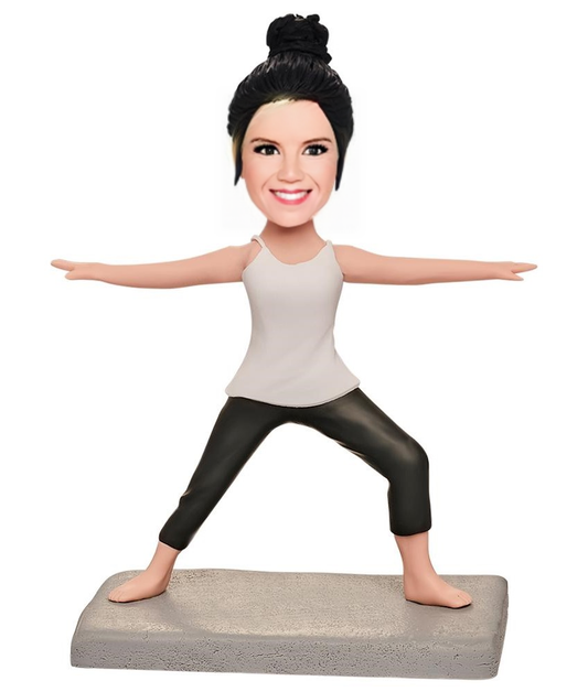 Fitness Yoga Queen Custom Bobblehead With Engraved Text