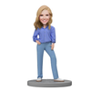 Modern Fashion for Blue Striped Shirts Custom Bobblehead With Engraved Text