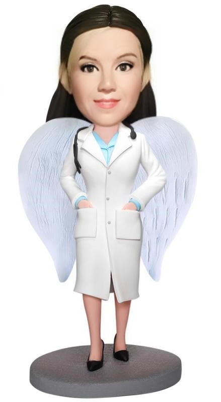 Doctor Angel Custom Bobblehead With Engraved Text